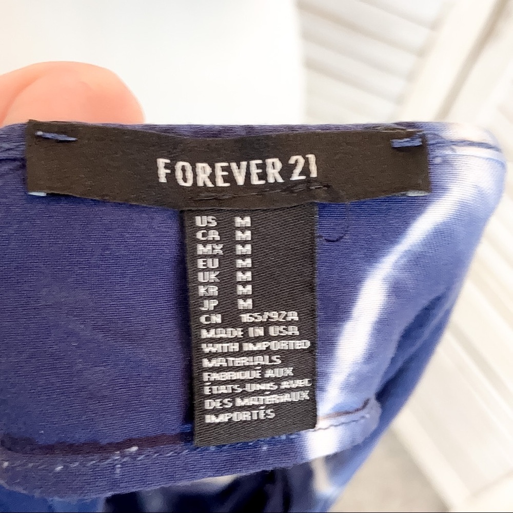 FOREVER 21 | Blue Tie-Dye Open Back Tank Dress - Picture 6 of 7